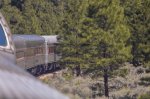 Grand Canyon Railway traveling to the Canyon
